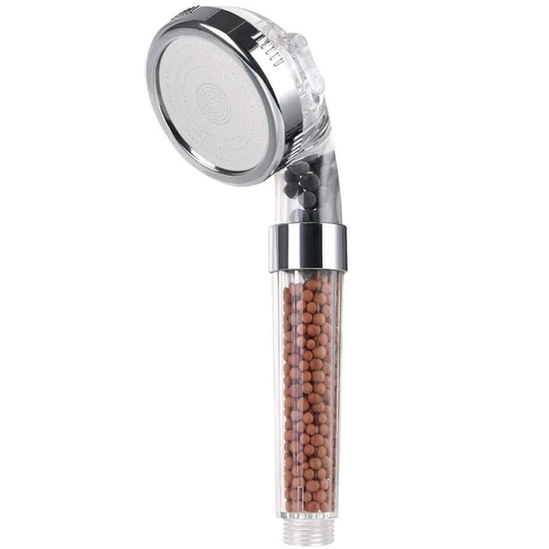 3-Function High-Pressure Handheld Shower Head with Anion Filter - Water-Saving Rainfall Bathroom Accessory