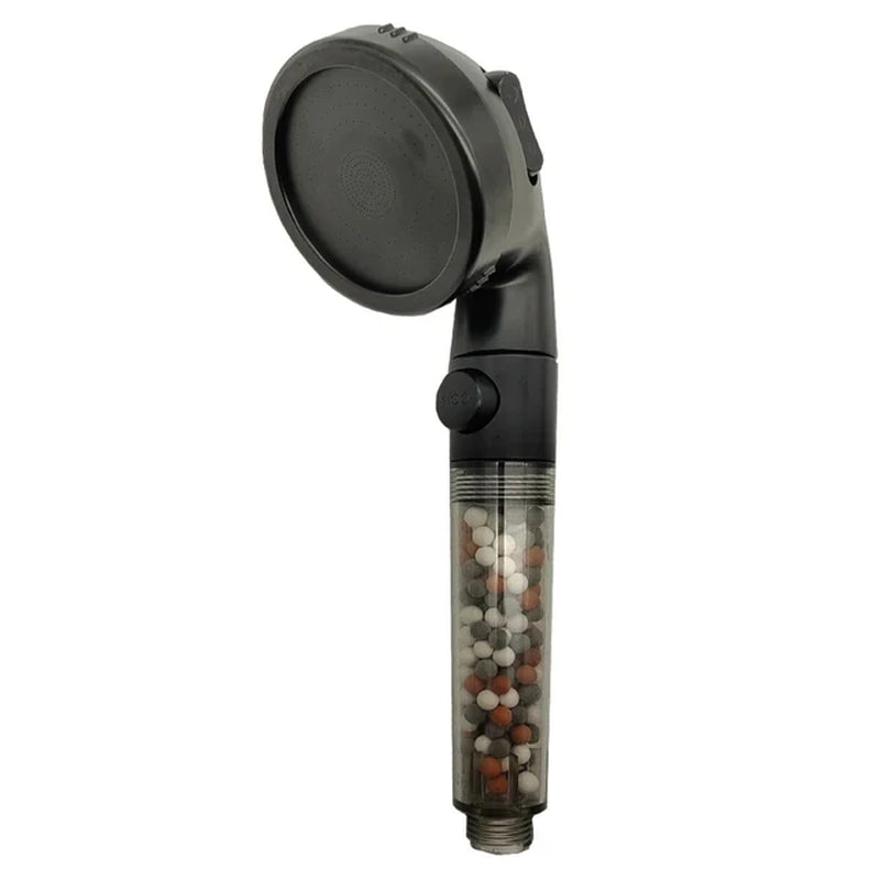 3-Function High-Pressure Handheld Shower Head with Anion Filter - Water-Saving Rainfall Bathroom Accessory