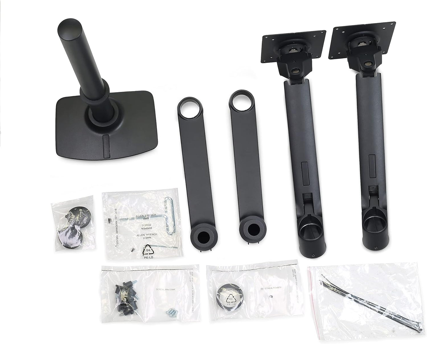 Ergotron – LX Vertical Stacking Dual Monitor Arm, VESA Desk Mount – for 2 Monitors up to 24 Inches, 7 to 20 Lbs Each – Matte Black