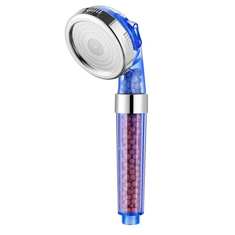3-Function High-Pressure Handheld Shower Head with Anion Filter - Water-Saving Rainfall Bathroom Accessory