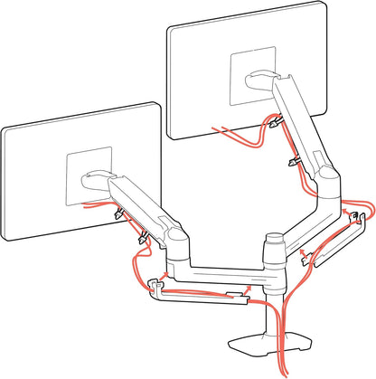 Ergotron – LX Vertical Stacking Dual Monitor Arm, VESA Desk Mount – for 2 Monitors up to 24 Inches, 7 to 20 Lbs Each – Matte Black