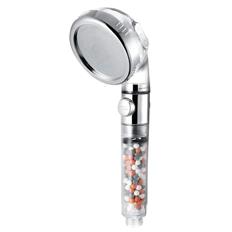 3-Function High-Pressure Handheld Shower Head with Anion Filter - Water-Saving Rainfall Bathroom Accessory